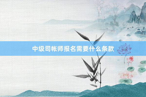 中级司帐师报名需要什么条款